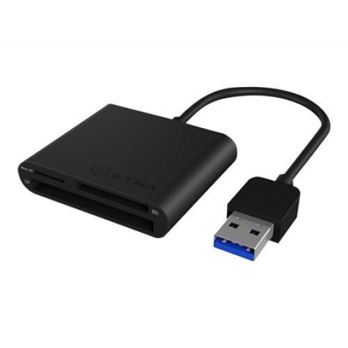 Raidsonic , ICY BOX , IB-CR301-U3 USB 3.0 External card reader , USB 3.0 Type-A , 3 x card reader slot: CF, SD, microSD