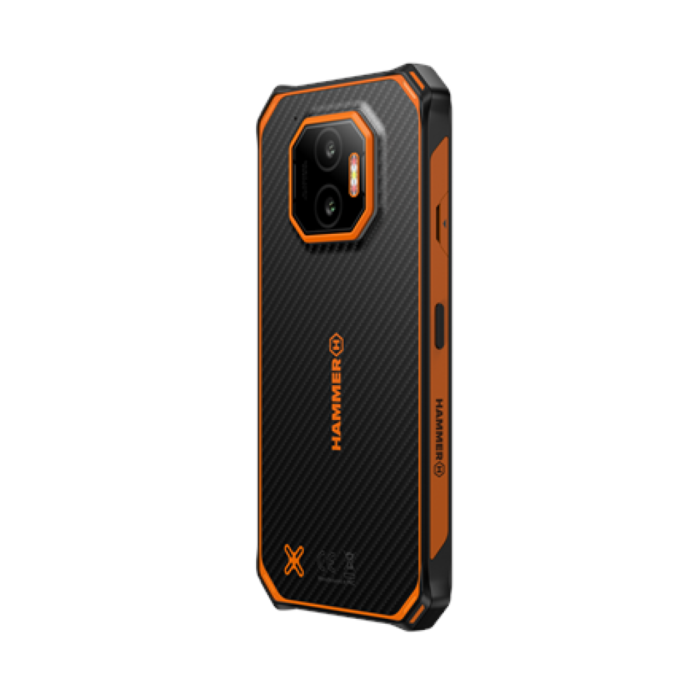 Hammer Energy X2 , Black/Orange , 6.1 , IPS , 1560 x 720 pixels , Mediatek , Dimensity 6300 , Internal RAM 8 GB , 256 GB , microSD , Dual SIM , 4G , 5G , Main camera resolution 50 MP , Android , 15 , 5000 mAh