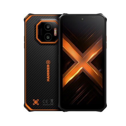 Hammer , Energy X2 , Black/Orange , 6.1 , IPS , 1560 x 720 pixels , Mediatek , Dimensity 6300 , Internal RAM 8 GB , 256 GB , microSD , Dual SIM , 4G , 5G , Main camera resolution 50 MP , Android , 15 , 5000 mAh