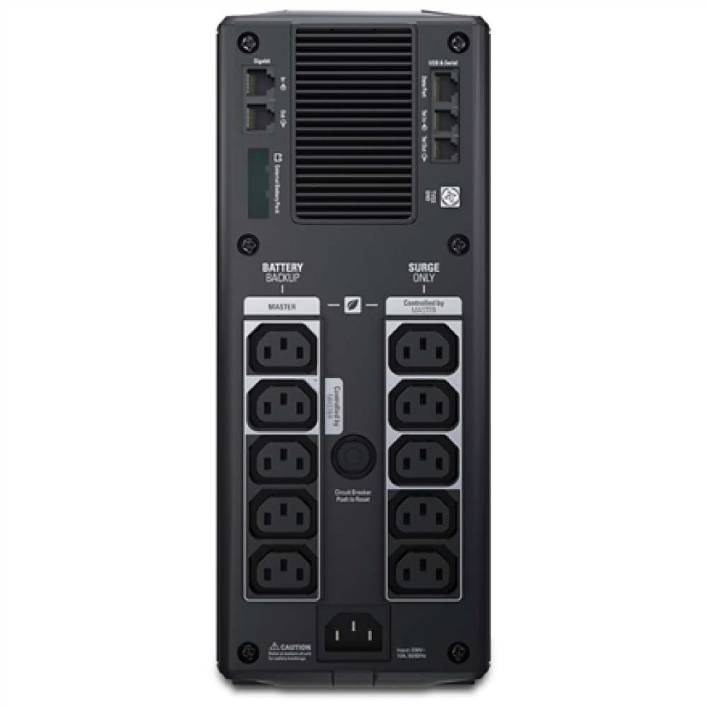 Schneider Electric APC Back-UPS Pro, Tower, 10x IEC C13 outlets, AVR, LCD, user-replaceable battery , BR1500GI , 1500 VA , 865 W , 230 V
