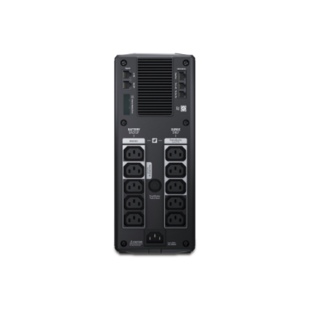Schneider Electric APC Back-UPS Pro, Tower, 10x IEC C13 outlets, AVR, LCD, user-replaceable battery , BR1500GI , 1500 VA , 865 W , 230 V