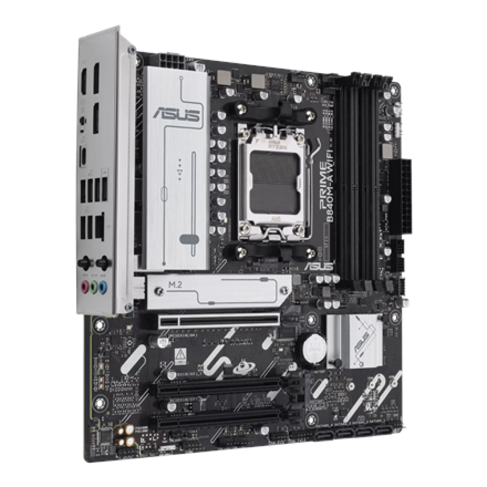 Asus PRIME B840M-A WIFI , Processor family AMD , Processor socket AM5 , DDR5 SDRAM , Supported hard disk drive interfaces SATA, M.2 , Number of SATA connectors 4