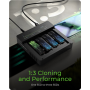 Raidsonic 4-Bays USB4 Duplicator (1:3 clone) for NVMe M.2 SSD , IB-4013MCL-C4