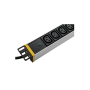 SOMI Networks , 1U, 19″, 12x C13 Aluminium PDU Power Panel with Indicator , PDU12C13ASP , Silver , No Switch; No Protection; Schuko Input; Cord 1.8m
