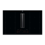 Electrolux KCC85450 Induction hob with built-in hood, Number of burners/cooking zones 4, Touch, Timer, Black