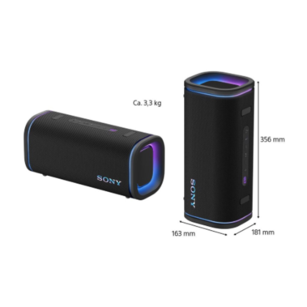 Sony Speaker , Waterproof , Bluetooth , Black , Portable , ULT FIELD 5 dB , Wireless connection