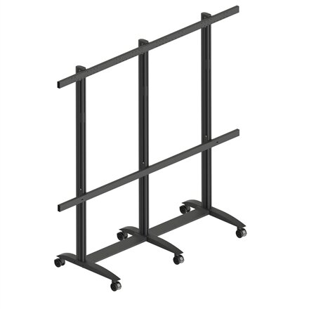 EDBAK Floor stand , TRV400.006 Videoconferencing trolley for Samsung , Height adjustment , 130 , Maximum weight (capacity) 200 kg , Black