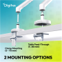 Digitus Desk Mount , Tilt, rotation, pivot , Single design monitor mount , 35 , Maximum weight (capacity) 10 kg , White