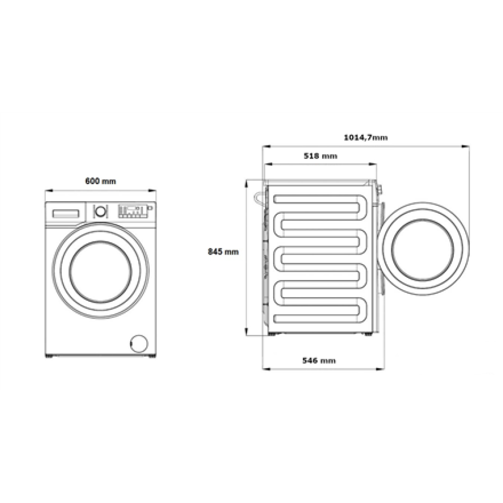 BEKO Washing Machine , BM3WFSU49415WB , Energy efficiency class A , Front loading , Washing capacity 9 kg , 1400 RPM , Depth 55 cm , Width 60 cm , Display , Digital , Steam function , White