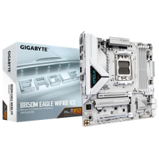 Gigabyte B850M EAGLE WF6E ICE , Processor family AMD , Processor socket AM5 , DDR5 , Supported hard disk drive interfaces SATA, M.2 , Number of SATA connectors 4