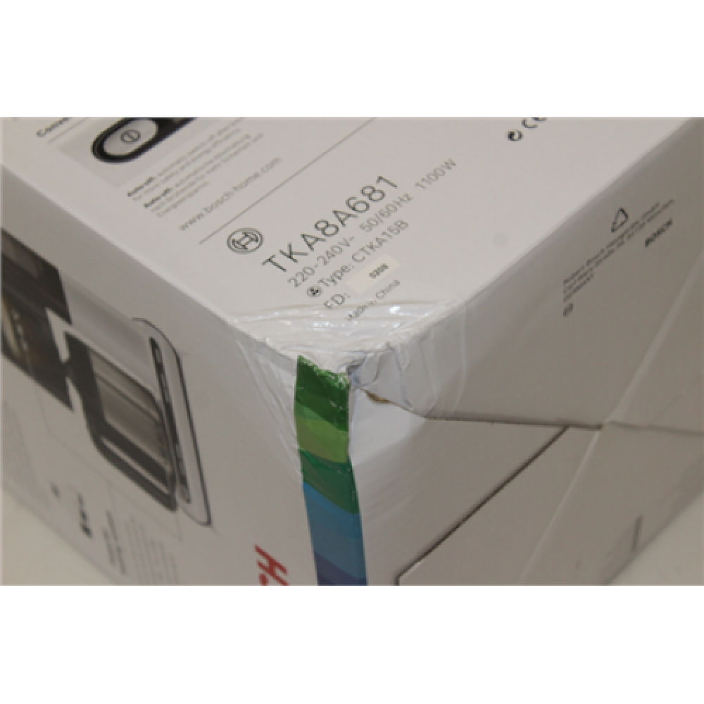 SALE OUT. Bosch Styline Coffee maker TKA8A681 Electric, 1100 W, 1.1 L, White, DAMAGED PACKAGING