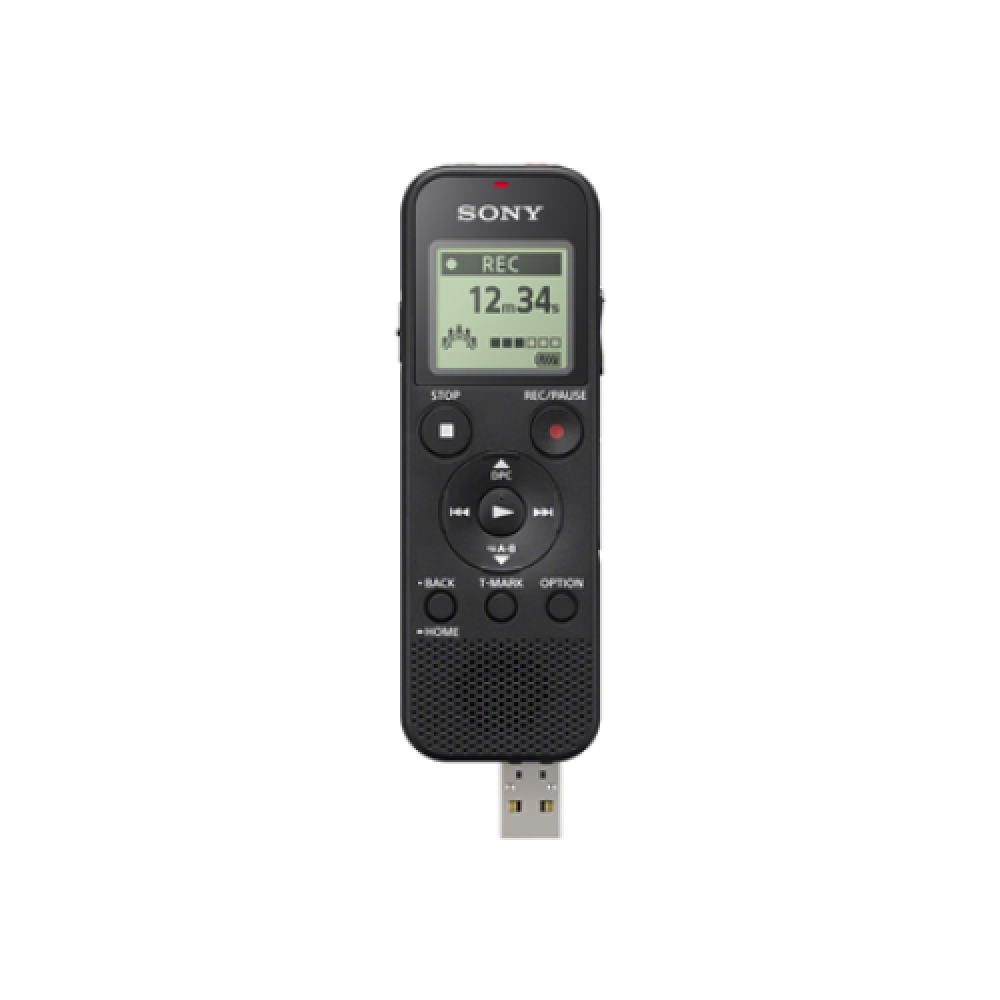 Sony , ICD-PX370 , Black , Monaural , MP3 playback , MP3 , 9540 min , Mono Digital Voice Recorder with Built-in USB
