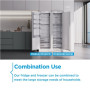 Midea Refrigerator , MDRE271FGE01 , Energy efficiency class E , Built-in , Combi , Height 178.5 cm , No Frost system , Fridge net capacity 192 L , Freezer net capacity 79 L , 38 dB , White