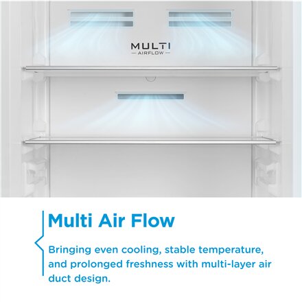 Midea Refrigerator , MDRE271FGE01 , Energy efficiency class E , Built-in , Combi , Height 178.5 cm , No Frost system , Fridge net capacity 192 L , Freezer net capacity 79 L , 38 dB , White