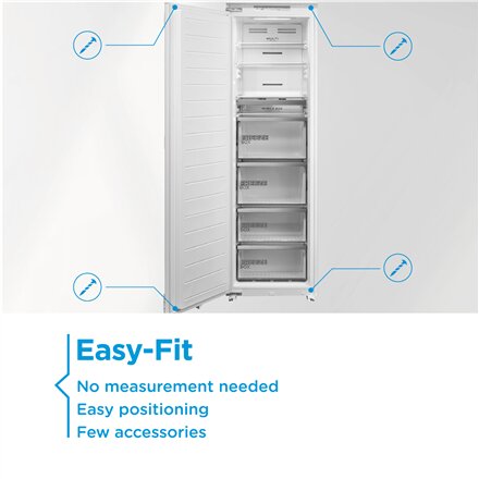 Midea Refrigerator , MDRE271FGE01 , Energy efficiency class E , Built-in , Combi , Height 178.5 cm , No Frost system , Fridge net capacity 192 L , Freezer net capacity 79 L , 38 dB , White