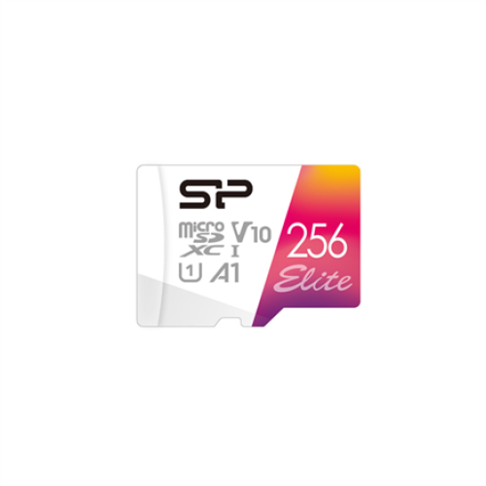 Silicon Power , microSDHC UHS-I Memory Card , Elite , 256 GB , microSDHC/SDXC , Flash memory class 10
