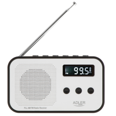Adler , Digital radio PLL AM/FM , AD 1907 , Alarm function , White/Black