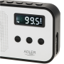 Adler , Digital radio PLL AM/FM , AD 1907 , Alarm function , White/Black