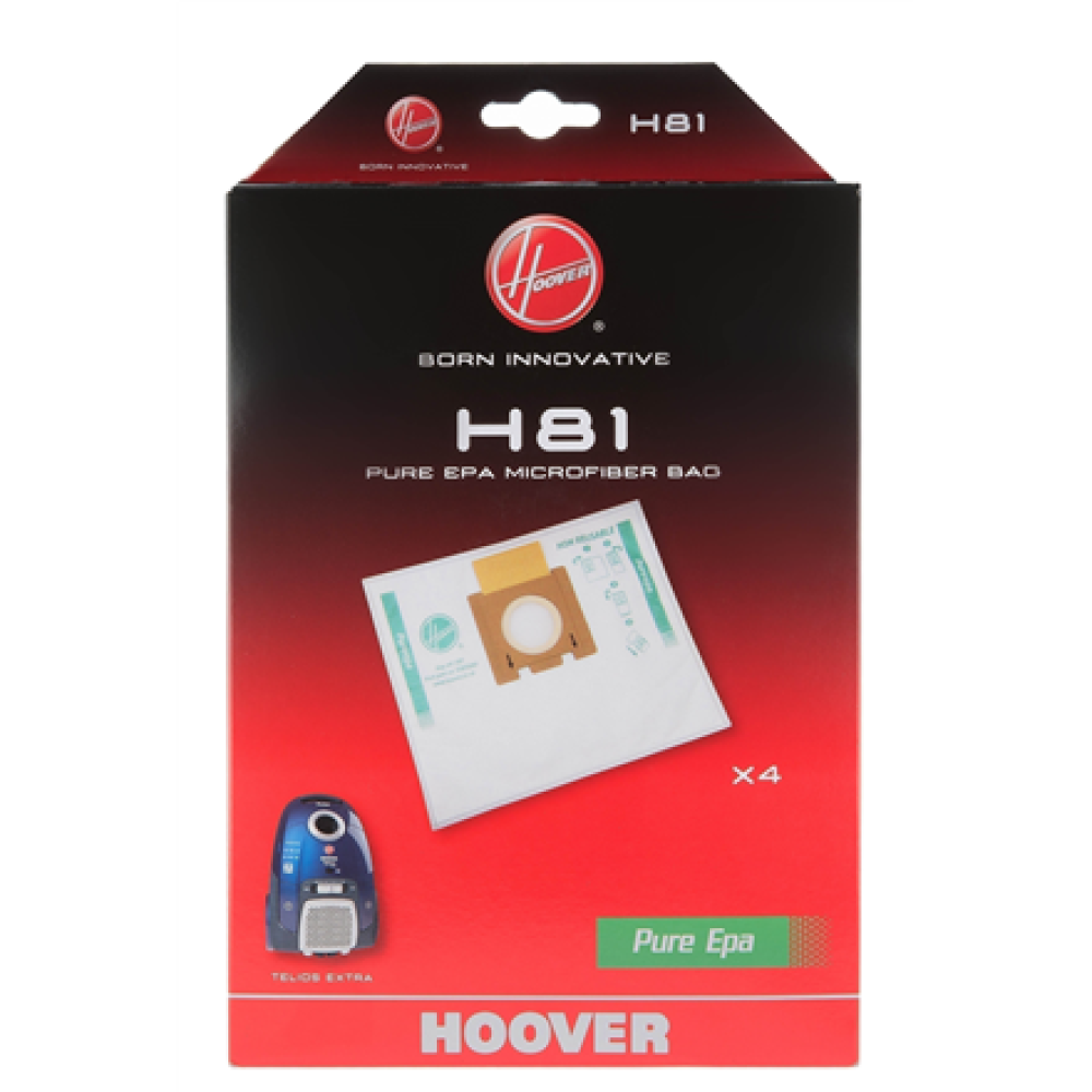 Hoover , Pure Epa microfiber Vacuum cleaner bags , H81, , White