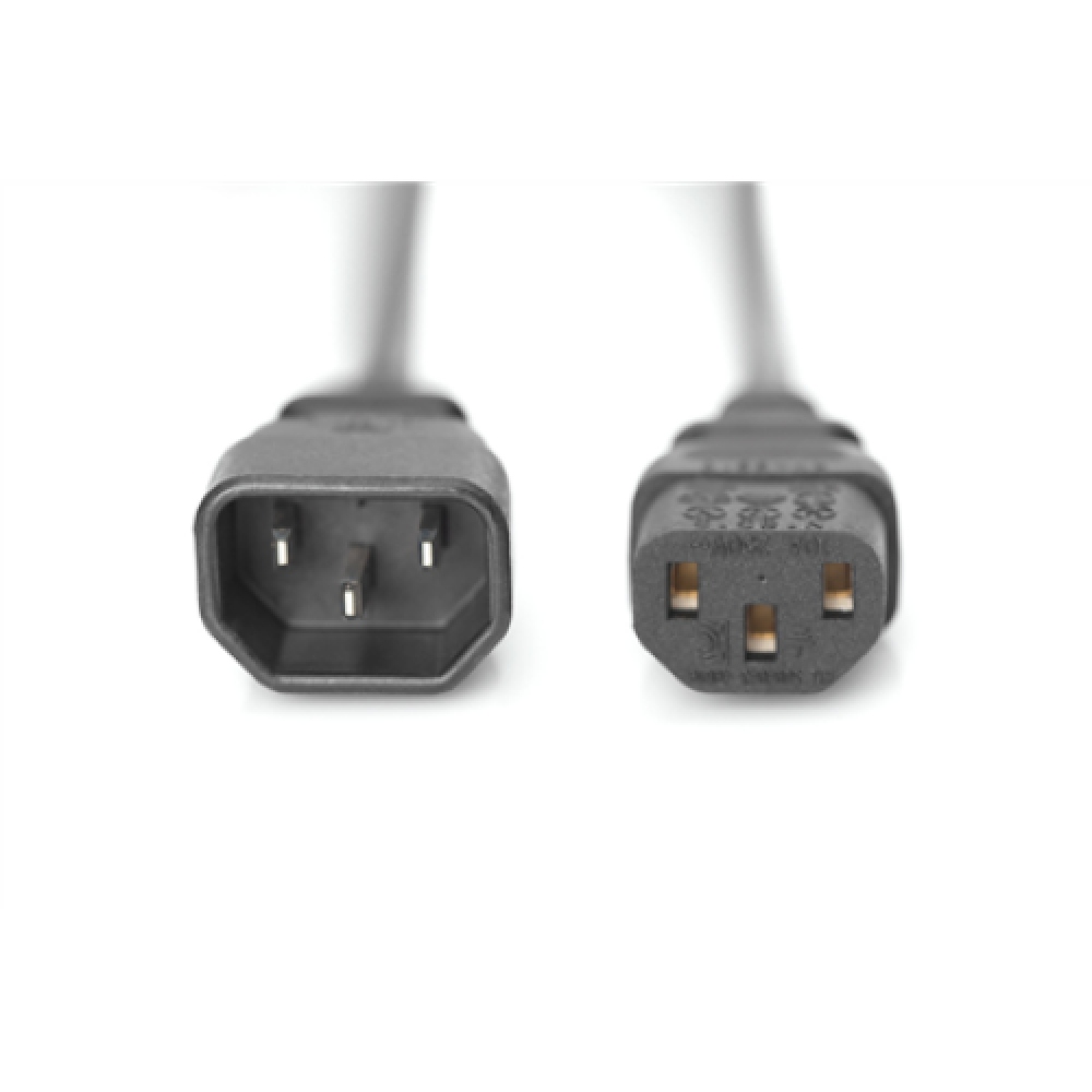 Digitus , Power Cord extension cable C13 - C14, , AK-440201-018-S , Black