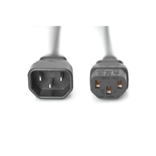 Digitus , Power Cord extension cable C13 - C14, , AK-440201-018-S , Black