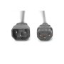 Digitus , Power Cord extension cable C13 - C14, , AK-440201-018-S , Black