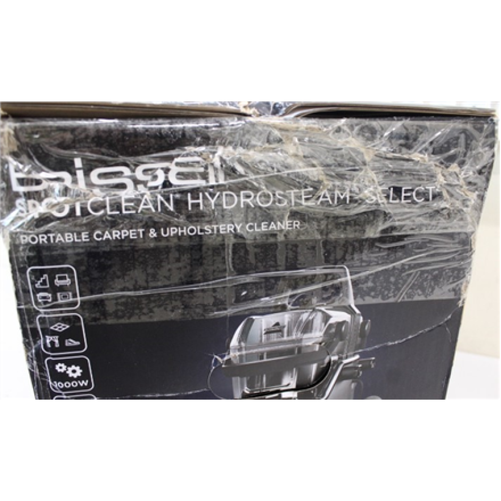 SALE OUT. , Bissell Portable Carpet and Upholstery Cleaner , SpotClean HydroSteam Select , Corded operating , Washing function , 1000 W , Black , 23 month(s) , DAMAGED PACKAGING