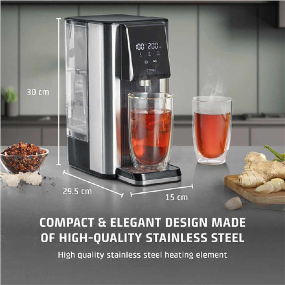 Caso Turbo hot water dispenser , HW 620 , Water Dispenser , 2600 W , 2.5 L , Plastic/Stainless Steel , Black/Stainless Steel