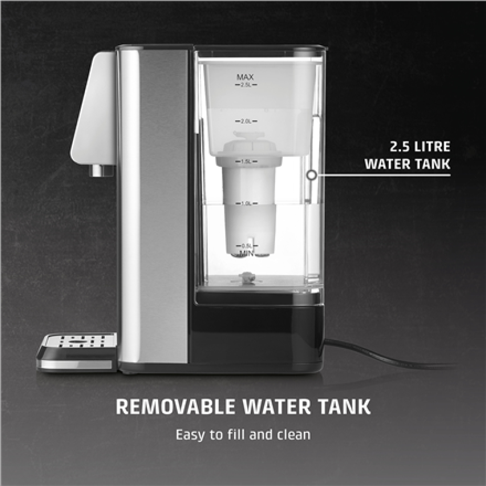 Caso Turbo hot water dispenser , HW 620 , Water Dispenser , 2600 W , 2.5 L , Plastic/Stainless Steel , Black/Stainless Steel