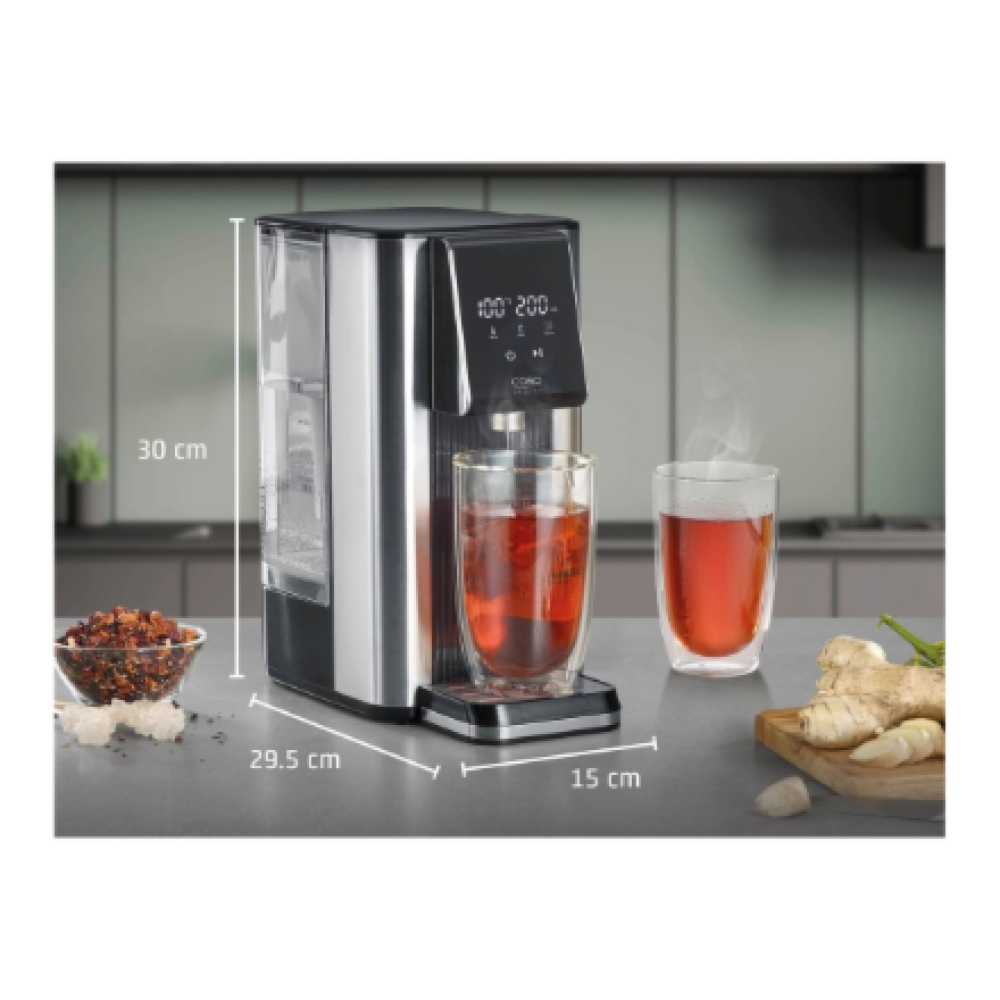 Caso , Turbo hot water dispenser , HW 620 , Water Dispenser , 2600 W , 2.5 L , Plastic/Stainless Steel , Black/Stainless Steel