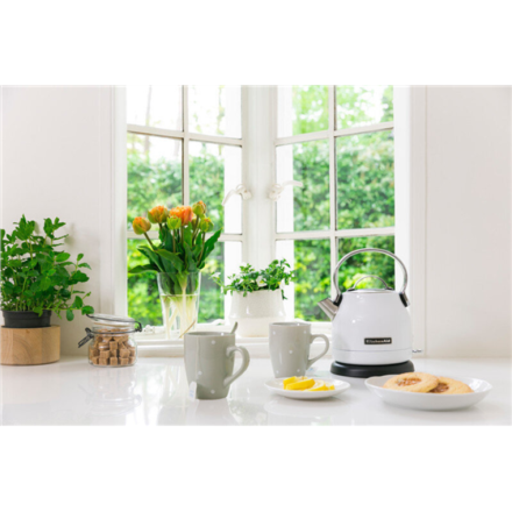 KitchenAid Kettle , 5KEK1222EWH , Electric , 1500 W , 1.25 L , Stainless steel , 360° rotational base , White