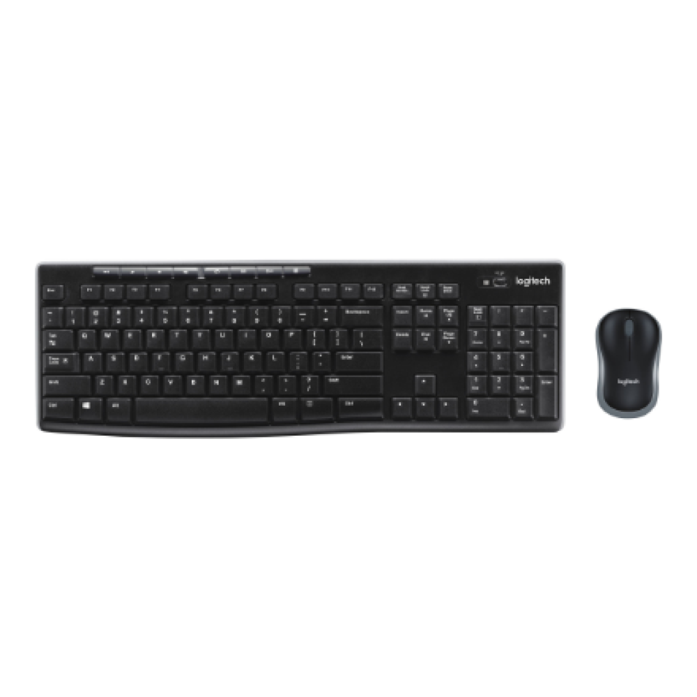 Logitech MK270 , Keyboard and Mouse Set , Wireless , US , Black