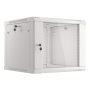 Lanberg , Rack cabinet 19 wall-mount 9U/600x600 (flat pack) with glass door , WF01-6609-10S , Grey