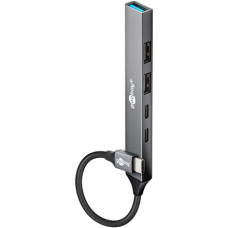 Goobay Slim 5-Port USB Hub, USB-C to USB-C/USB-A, 5 Gbit/s , 74460