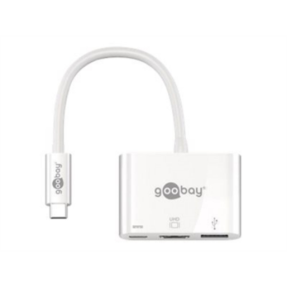 Goobay , USB-C to HDMI/USB-C/USB-A 3.0 Multiport Adapter , White