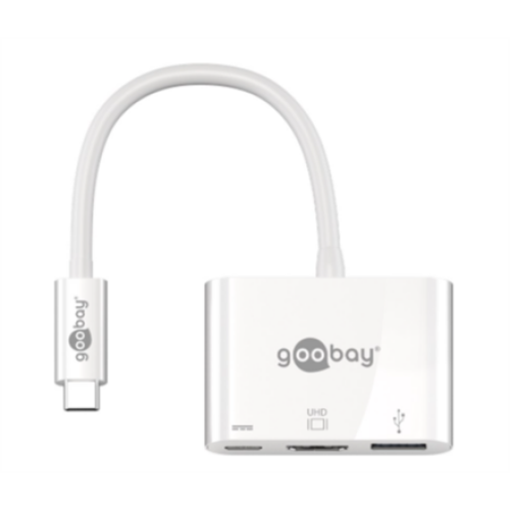 Goobay , USB-C to HDMI/USB-C/USB-A 3.0 Multiport Adapter , White
