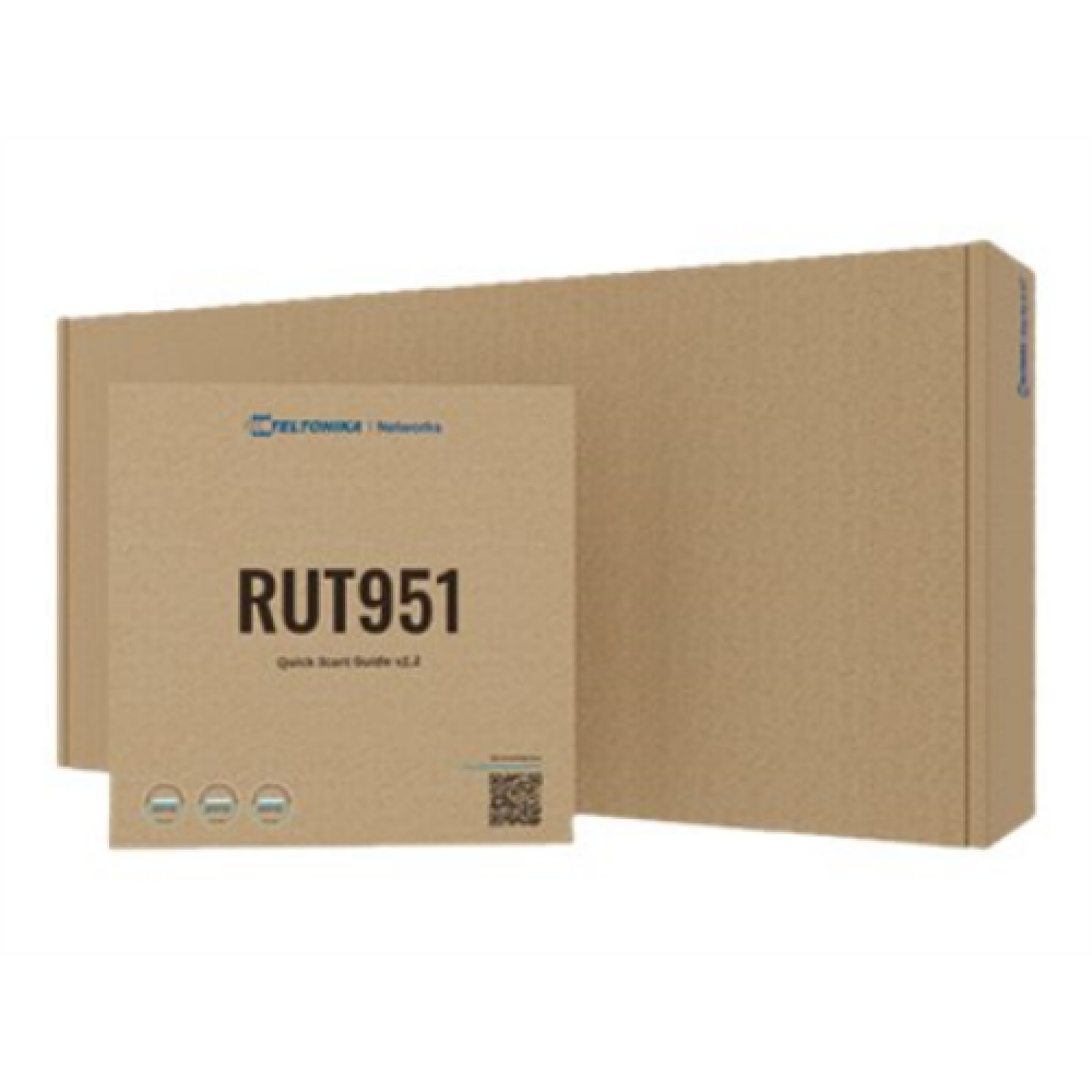 Industrial Cellular router , RUT951 , 802.11n , 10/100 Mbit/s , Ethernet LAN (RJ-45) ports 4 , Mesh Support No , MU-MiMO No , 2G/3G/4G , Antenna type 2 x SMA for LTE, 2 x RP-SMA , 0