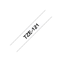 Brother , TZe-121 Laminated Tape , Black on Clear , TZe , 8 m , 9 cm