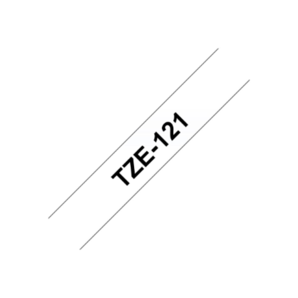 Brother , TZe-121 Laminated Tape , Black on Clear , TZe , 8 m , 9 cm