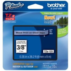 Brother , TZe-121 Laminated Tape , Black on Clear , TZe , 8 m , 9 cm