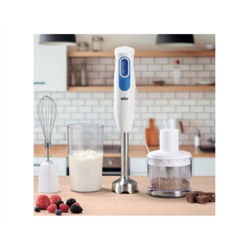 Braun , Hand Blender , MQ20236MWH , Hand Blender , 600 W , Number of speeds 2 , White/Blue