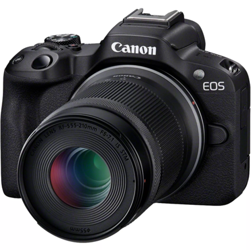 Canon , EOS R50 + RF-S 18-45mm F4.5-6.3 IS STM + RF-S 55-210mm F5-7.1 IS STM (SIP) , Megapixel 24.2 MP , Image stabilizer , ISO sensitivity (max) 32000 , Display diagonal 2.95 , Wi-Fi , Video recording , Automatic, manual , CMOS , Black