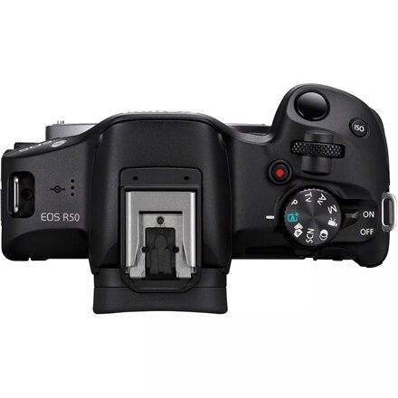 Canon , EOS R50 + RF-S 18-45mm F4.5-6.3 IS STM + RF-S 55-210mm F5-7.1 IS STM (SIP) , Megapixel 24.2 MP , Image stabilizer , ISO sensitivity (max) 32000 , Display diagonal 2.95 , Wi-Fi , Video recording , Automatic, manual , CMOS , Black