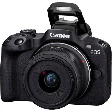 Canon , EOS R50 + RF-S 18-45mm F4.5-6.3 IS STM + RF-S 55-210mm F5-7.1 IS STM (SIP) , Megapixel 24.2 MP , Image stabilizer , ISO sensitivity (max) 32000 , Display diagonal 2.95 , Wi-Fi , Video recording , Automatic, manual , CMOS , Black