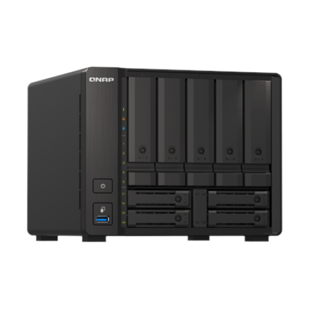 QNAP , 9-Bay QuTS hero NAS , TS-H973AX-8G , Up to 9 HDD/SSD Hot-Swap , AMD Ryzen , Ryzen V1500B Quad-Core , Processor frequency 2.2 GHz , 8 GB , DDR4