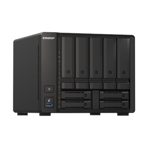 QNAP , 9-Bay QuTS hero NAS , TS-H973AX-8G , Up to 9 HDD/SSD Hot-Swap , AMD Ryzen , Ryzen V1500B Quad-Core , Processor frequency 2.2 GHz , 8 GB , DDR4
