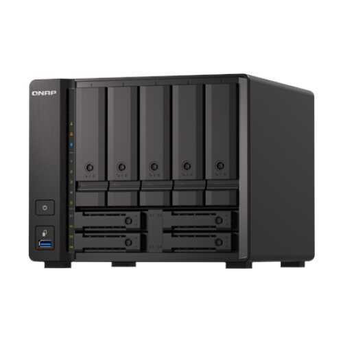 QNAP , 9-Bay QuTS hero NAS , TS-H973AX-8G , Up to 9 HDD/SSD Hot-Swap , AMD Ryzen , Ryzen V1500B Quad-Core , Processor frequency 2.2 GHz , 8 GB , DDR4