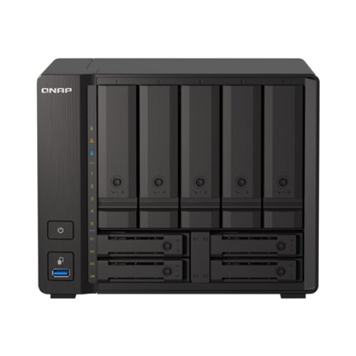 QNAP , 9-Bay QuTS hero NAS , TS-H973AX-8G , Up to 9 HDD/SSD Hot-Swap , AMD Ryzen , Ryzen V1500B Quad-Core , Processor frequency 2.2 GHz , 8 GB , DDR4