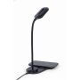 Gembird TA-WPC10-LED-01 Desk lamp with wireless charger, Black , Cold white, warm white, natural 2893-7072 K , Phone or tablet with built-in Qi wireless charging