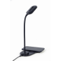 Gembird , TA-WPC10-LED-01 Desk lamp with wireless charger, Black , Cold white, warm white, natural 2893-7072 K , Phone or tablet with built-in Qi wireless charging